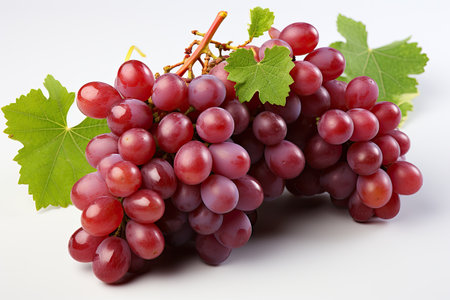 A bunch of sweet, seedless grapes. isolation white background,Generated with AIの素材