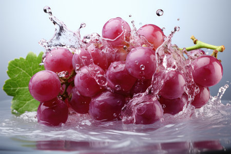 A bunch of sweet, seedless grapes. isolation white background,Generated with AIの素材