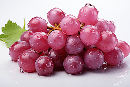 A bunch of sweet, seedless grapes. isolation white background,Generated with AIの素材
