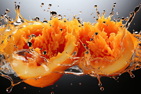 Juicy, sliced papaya.isolation white background,Generated with AIの素材