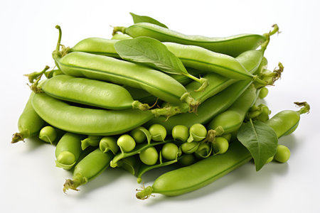 A bundle of green beans. isolation white background,Generated with AIの素材