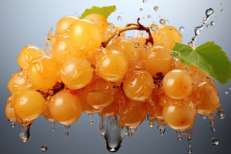 A bunch of sweet, seedless grapes. isolation white background,Generated with AIの素材
