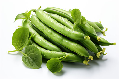 A bundle of green beans. isolation white background,Generated with AIの素材