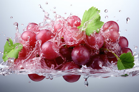 A bunch of sweet, seedless grapes. isolation white background,Generated with AIの素材