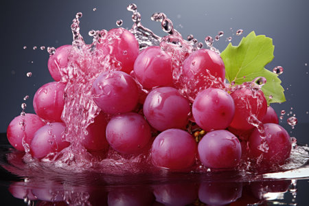 A bunch of sweet, seedless grapes. isolation white background,Generated with AIの素材