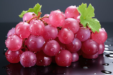 A bunch of sweet, seedless grapes. isolation white background,Generated with AIの素材