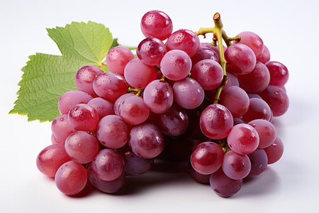 A bunch of sweet, seedless grapes. isolation white background,Generated with AIの素材