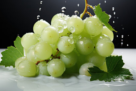 A bunch of sweet, seedless grapes. isolation white background,Generated with AIの素材
