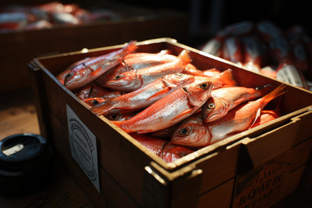 Fishermen raise fish in farms with great joy and catch fish to sell in the market.の素材