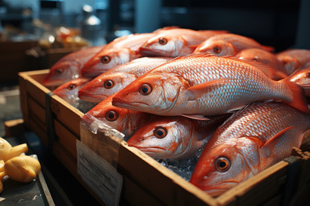Fishermen raise fish in farms with great joy and catch fish to sell in the market.の素材