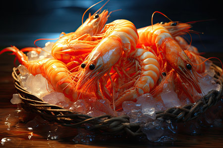 Fishermen cultivate and research shrimp in organic farms, catch shrimp to sell in market,の素材