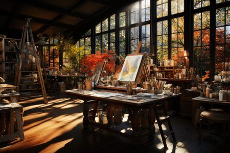 Art Studio: Creating and selling artwork from a personal studio.の素材