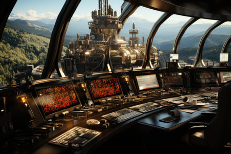 Nuclear Engineer: Monitoring nuclear reactors in a control roomの素材