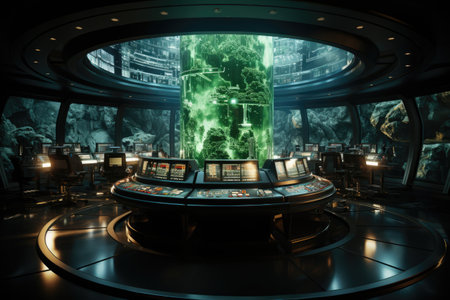 Nuclear Engineer: Monitoring nuclear reactors in a control roomの素材