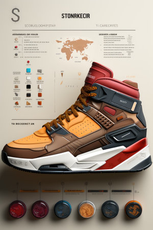 E-commerce Website Product Page Mock-up: Design an engaging product page UI mock-up for an e-commerce website with AIの素材