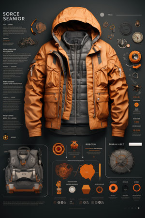 E-commerce Website Product Page Mock-up: Design an engaging product page UI mock-up for an e-commerce website with AIの素材