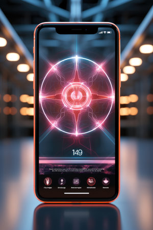 Mobile App UI Mock-up: Generate a sleek and modern UI mock-up for a mobile app using AIの素材