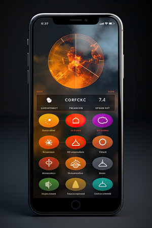Mobile App UI Mock-up: Generate a sleek and modern UI mock-up for a mobile app using AIの素材