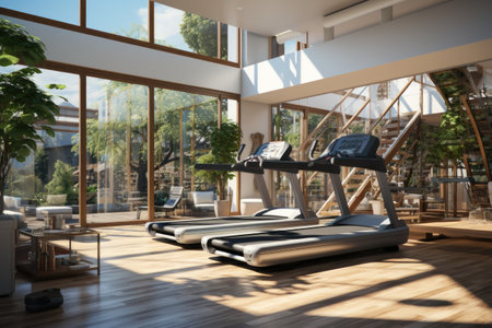 health and wellness-themed AI visuals for fitness and medical industriesの素材