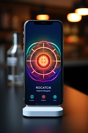 Mobile App UI Mock-up: Generate a sleek and modern UI mock-up for a mobile app using AIの素材
