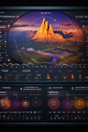 Dashboard Interface Mock-up: Create an intuitive and data-rich dashboard UI mock-up using AIの素材