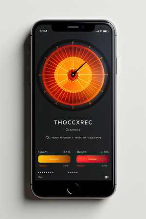 Mobile App UI Mock-up: Generate a sleek and modern UI mock-up for a mobile app using AIの素材
