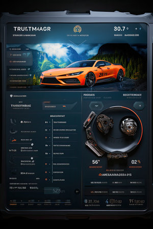 Dashboard Interface Mock-up: Create an intuitive and data-rich dashboard UI mock-up using AIの素材