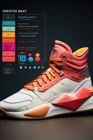 E-commerce Website Product Page Mock-up: Design an engaging product page UI mock-up for an e-commerce website with AIの素材