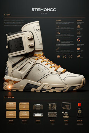 E-commerce Website Product Page Mock-up: Design an engaging product page UI mock-up for an e-commerce website with AIの素材