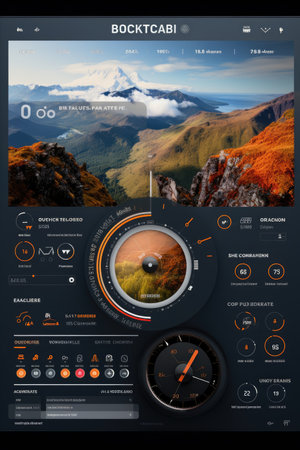 Dashboard Interface Mock-up: Create an intuitive and data-rich dashboard UI mock-up using AIの素材