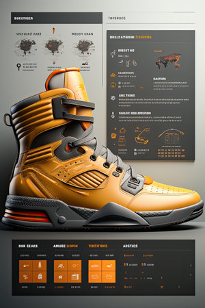 E-commerce Website Product Page Mock-up: Design an engaging product page UI mock-up for an e-commerce website with AIの素材