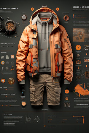 E-commerce Website Product Page Mock-up: Design an engaging product page UI mock-up for an e-commerce website with AIの素材