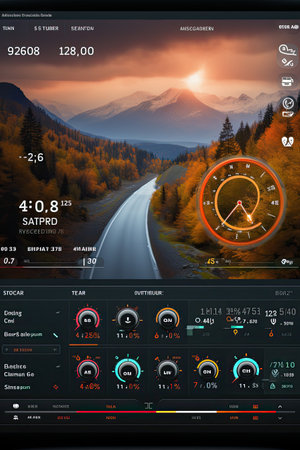 Dashboard Interface Mock-up: Create an intuitive and data-rich dashboard UI mock-up using AIの素材