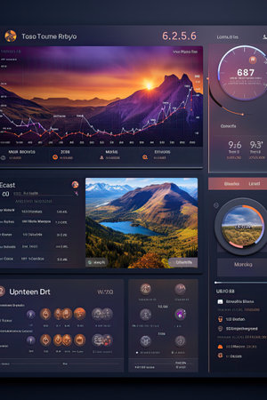 Dashboard Interface Mock-up: Create an intuitive and data-rich dashboard UI mock-up using AIの素材