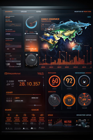 Dashboard Interface Mock-up: Create an intuitive and data-rich dashboard UI mock-up using AIの素材