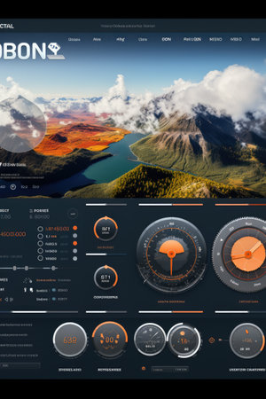 Dashboard Interface Mock-up: Create an intuitive and data-rich dashboard UI mock-up using AIの素材