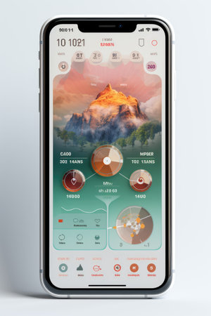 Healthcare App UI Mock-up: Generate a user-friendly UI mock-up for a healthcare or medical application with AI.の素材
