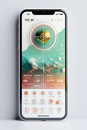 Healthcare App UI Mock-up: Generate a user-friendly UI mock-up for a healthcare or medical application with AI.の素材