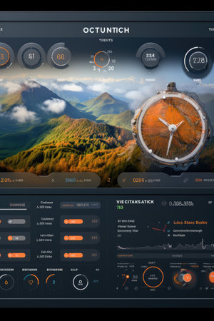 Dashboard Interface Mock-up: Create an intuitive and data-rich dashboard UI mock-up using AIの素材