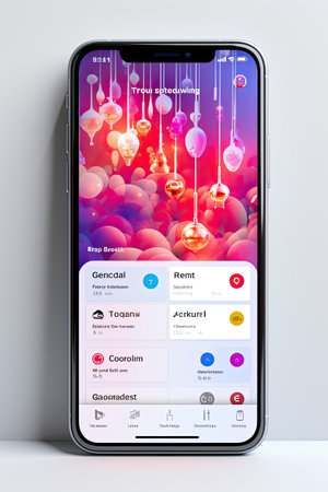 Social Media Feed UI Mock-up: Design a visually appealing mock-up for a social media feed with AI assistance.の素材