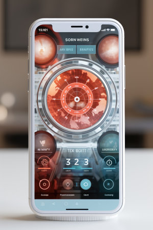 Healthcare App UI Mock-up: Generate a user-friendly UI mock-up for a healthcare or medical application with AI.の素材