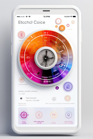 Healthcare App UI Mock-up: Generate a user-friendly UI mock-up for a healthcare or medical application with AI.の素材