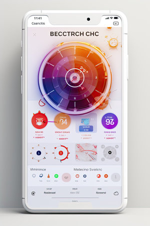 Healthcare App UI Mock-up: Generate a user-friendly UI mock-up for a healthcare or medical application with AI.の素材