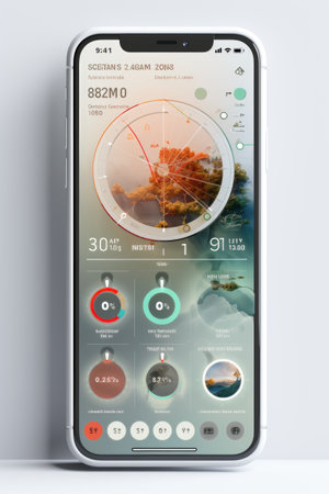 Healthcare App UI Mock-up: Generate a user-friendly UI mock-up for a healthcare or medical application with AI.の素材
