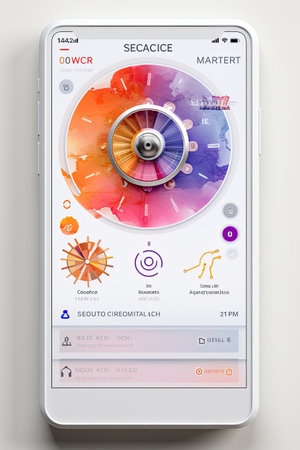 Healthcare App UI Mock-up: Generate a user-friendly UI mock-up for a healthcare or medical application with AI.の素材