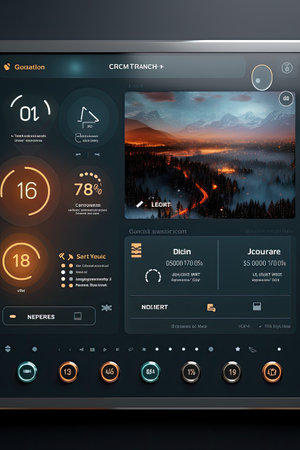 IoT Control Panel UI Mock-up: "Design a user-friendly control panel UI mock-upの素材