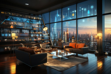 AI visuals related to economics and finance for business and financial institutionsの素材