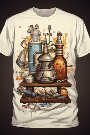 Medical Doctor Nurse Laboratory Professional t-shirt design vectorの素材