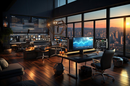 AI visuals related to economics and finance for business and financial institutionsの素材