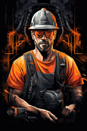 Workers ,Professional t-shirt design vectorの素材